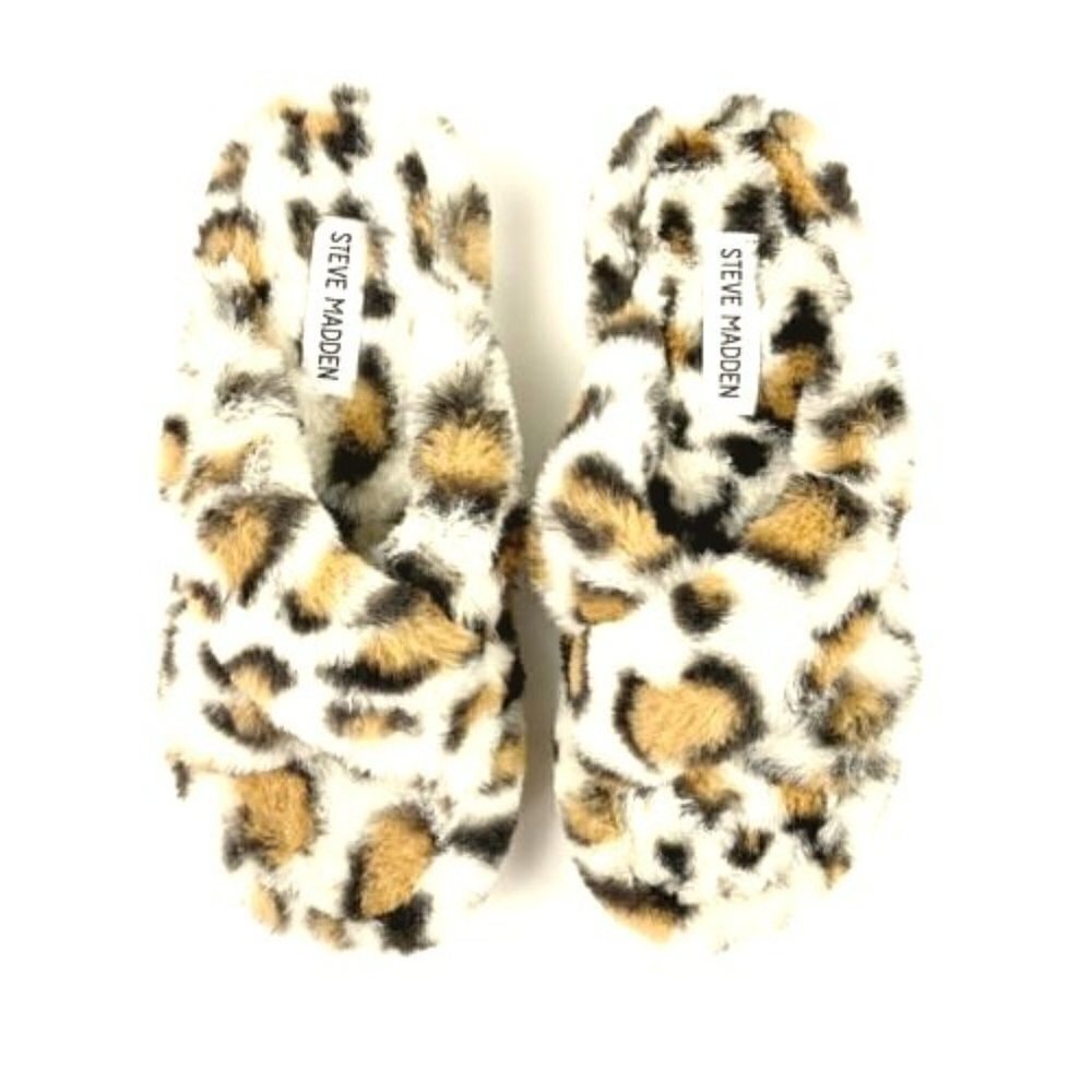 2-peice STEVE MADDEN Ribbed Knit Pom Beanie hat and Slippers Ivory | XL (9-10)